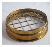 Brass frame and stainless steel cloth test sieve