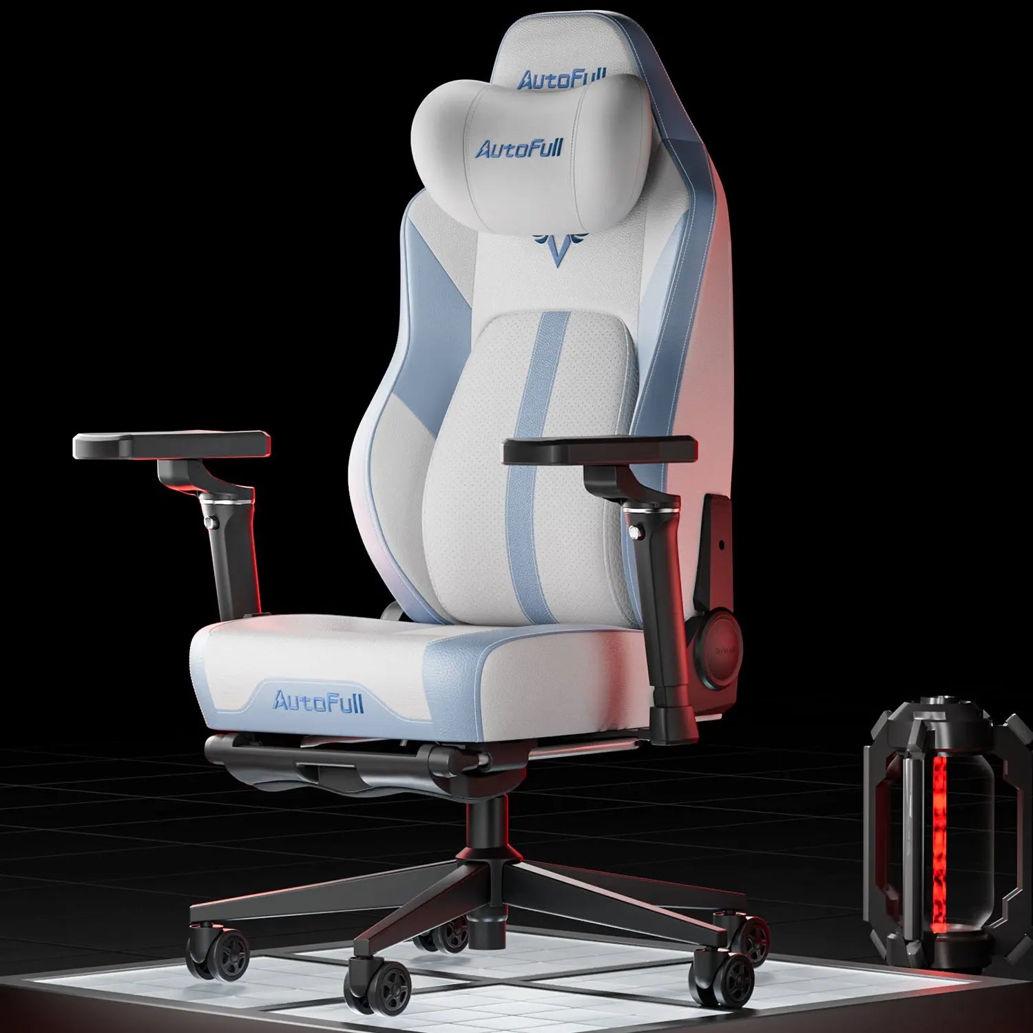AutoFull M6 Ultra White Gaming Chair with Massage AutoFull