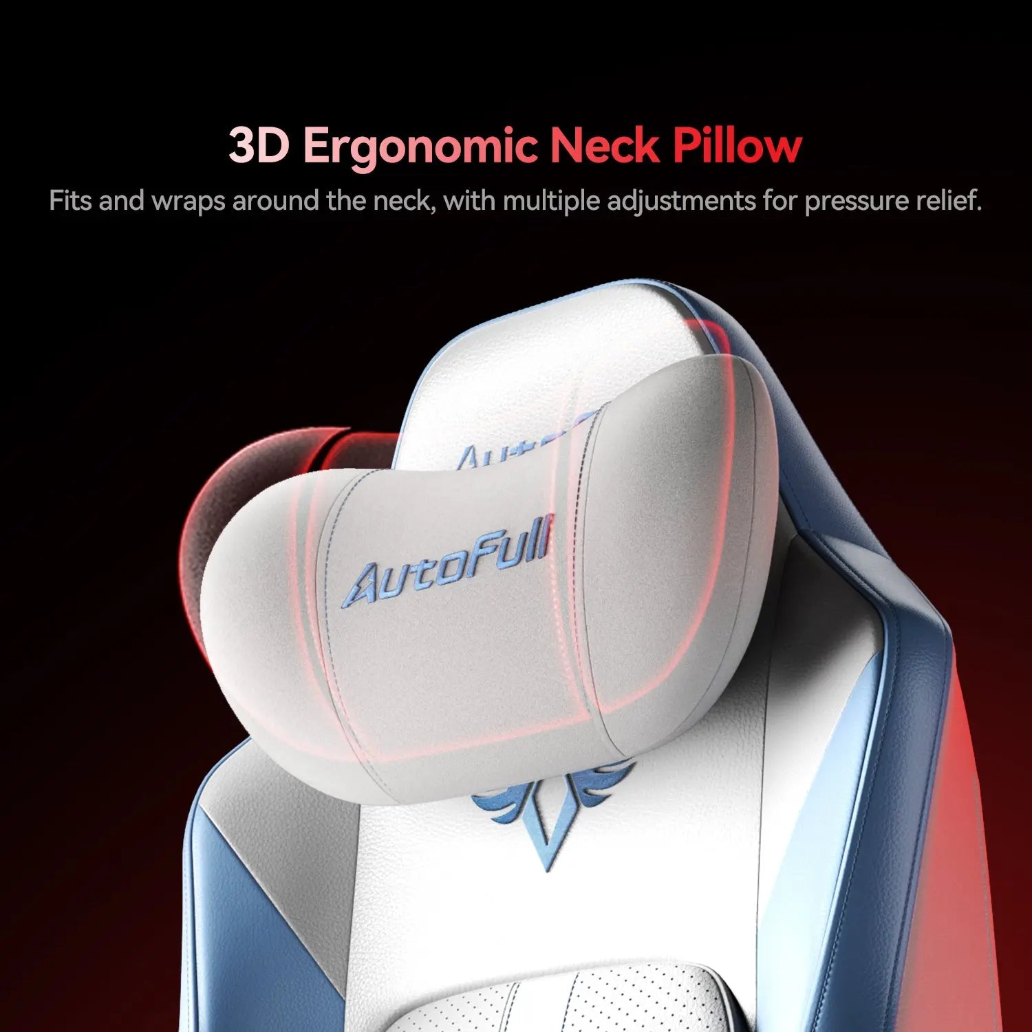 AutoFull M6 Ultra White Gaming Chair with Massage AutoFull